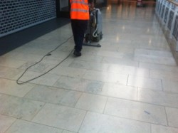 Anti slip shopping centre flooring